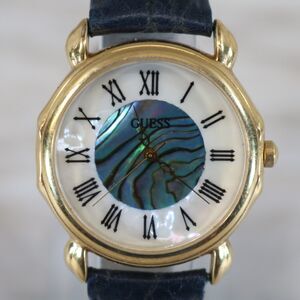 Guess Roman Dial Women's Watch Vintage – Pre-Owned, New Battery, Round, Gold